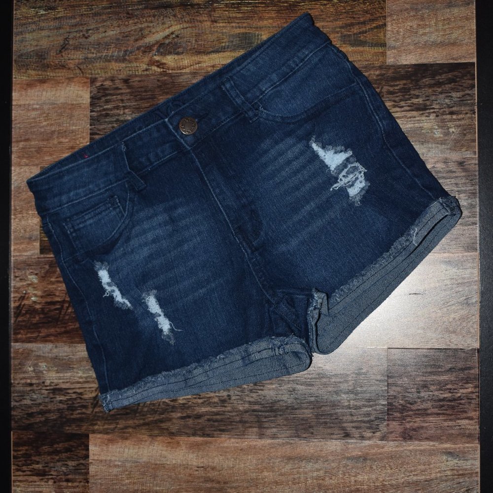 AQ Girl's Distressed Blue Jean Shorts